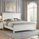 Umi King Size Bed | Solid Wood Panel Headboard | Farmhouse White