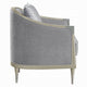 Fero Accent Chair w Pillow I Foam Fill Gray Chenille I Champagne Wood Trim