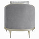 Fero Accent Chair w Pillow I Foam Fill Gray Chenille I Champagne Wood Trim