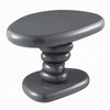 Fory End Table I 22" Asymmetric Stacked Pebble Base I High Gloss Gray
