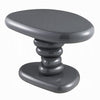 Fory End Table I 22" Asymmetric Stacked Pebble Base I High Gloss Gray