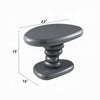 Fory End Table I 22" Asymmetric Stacked Pebble Base I High Gloss Gray