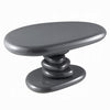 Fory End Table I 30" Asymmetric Stacked Pebble Base I High Gloss Gray