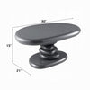 Fory End Table I 30" Asymmetric Stacked Pebble Base I High Gloss Gray