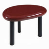 Endy End Table I 21" Asymmetric Red High Gloss I 3 Round Metal Legs