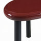 Endy End Table I 21" Asymmetric Red High Gloss I 3 Round Metal Legs