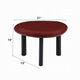 Endy End Table I 21" Asymmetric Red High Gloss I 3 Round Metal Legs