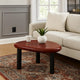 Endy End Table I 21" Asymmetric Red High Gloss I 3 Round Metal Legs