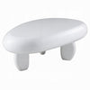 Vayu Coffee Table I 30" Asymmetric Pebble Design I High Gloss White