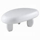 Vayu Coffee Table I 30" Asymmetric Pebble Design I High Gloss White