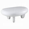 Vayu Coffee Table I 30" Asymmetric Pebble Design I High Gloss White