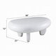 Vayu Coffee Table I 30" Asymmetric Pebble Design I High Gloss White