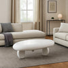 Vayu Coffee Table I 30" Asymmetric Pebble Design I High Gloss White