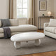 Vayu Coffee Table I 30" Asymmetric Pebble Design I High Gloss White
