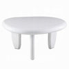 Vayu End Table I 30" Asymmetric I Tri Pebble Legs I High Gloss White