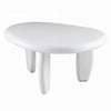 Vayu End Table I 30" Asymmetric I Tri Pebble Legs I High Gloss White