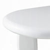 Vayu End Table I 30" Asymmetric I Tri Pebble Legs I High Gloss White