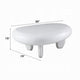 Vayu End Table I 30" Asymmetric I Tri Pebble Legs I High Gloss White