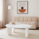 Vayu End Table I 30" Asymmetric I Tri Pebble Legs I High Gloss White
