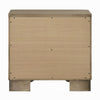Leky Nightstand | 2 Reeded Drawers | Rounded Corners | Antique Oak Brown