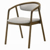 Lina Dining Side Chair | Gray Chenille Seat & Back | Walnut Brown Wood