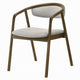 Lina Dining Side Chair | Gray Chenille Seat & Back | Walnut Brown Wood