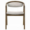 Lina Dining Side Chair | Gray Chenille Seat & Back | Walnut Brown Wood