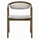 Lina Dining Side Chair | Gray Chenille Seat & Back | Walnut Brown Wood