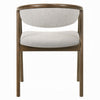 Lina Dining Side Chair | Gray Chenille Seat & Back | Walnut Brown Wood
