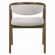 Lina Dining Side Chair | Gray Chenille Seat & Back | Walnut Brown Wood