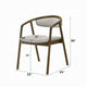 Lina Dining Side Chair | Gray Chenille Seat & Back | Walnut Brown Wood