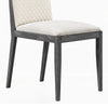 Veny Dining Side Chair Set of 2 | Quilted Gray Synthetic Leather Back