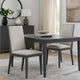 Veny Dining Side Chair Set of 2 | Quilted Gray Synthetic Leather Back