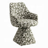 Peny Swivel Accent Chair | Green & White Printed Fabric