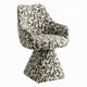 Peny Swivel Accent Chair | Green & White Printed Fabric