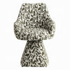 Peny Swivel Accent Chair | Green & White Printed Fabric
