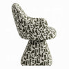 Peny Swivel Accent Chair | Green & White Printed Fabric
