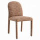 Ladi Dining Side Chair Set of 2 | Brown Chenille Padded Seat & Back