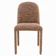 Ladi Dining Side Chair Set of 2 | Brown Chenille Padded Seat & Back