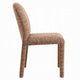 Ladi Dining Side Chair Set of 2 | Brown Chenille Padded Seat & Back