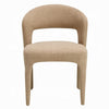 Ladi Dining Side Chair Set of 2 | Light Brown Boucle Open Padded Back