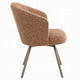 Ladi Dining Side Chair Set of 2 | Rust Orange Boucle | Metal Angled Legs