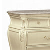 Cheny Wide Dresser | 7 Drawers | Granite Top | Baroque Style Pearl White