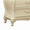 Cheny Wide Dresser | 7 Drawers | Granite Top | Baroque Style Pearl White