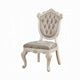 Cheny Dining Side Chair Set of 2 | Faux Leather | Baroque Pearl Beige