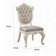 Cheny Dining Side Chair Set of 2 | Faux Leather | Baroque Pearl Beige