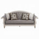 Fil Classic Sofa with 4 Pillow | Button Tufting | Antique White Trim 88"