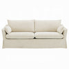 Seya Modern Sofa with 2 Pillow | Beige Linen Plush Cushions | 82"