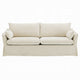 Seya Modern Sofa with 2 Pillow | Beige Linen Plush Cushions | 82"