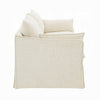 Seya Modern Sofa with 2 Pillow | Beige Linen Plush Cushions | 82"